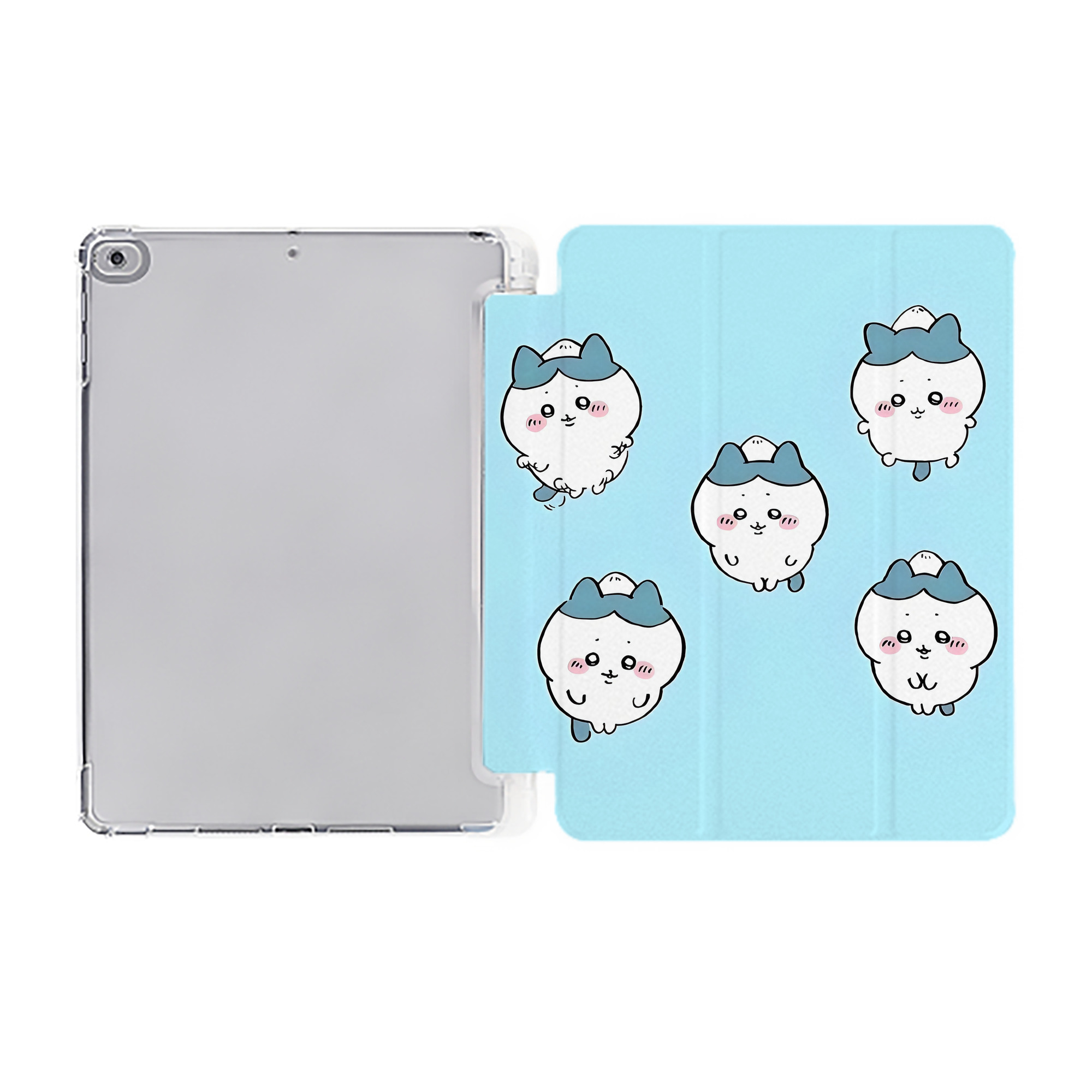 （画像用） ちいかわ Chii-kawa IPad ケース ペン収納付き 三つ折りスタンド PUレザー×シリコン 対応機種9.5/10.5/10.9インチ
